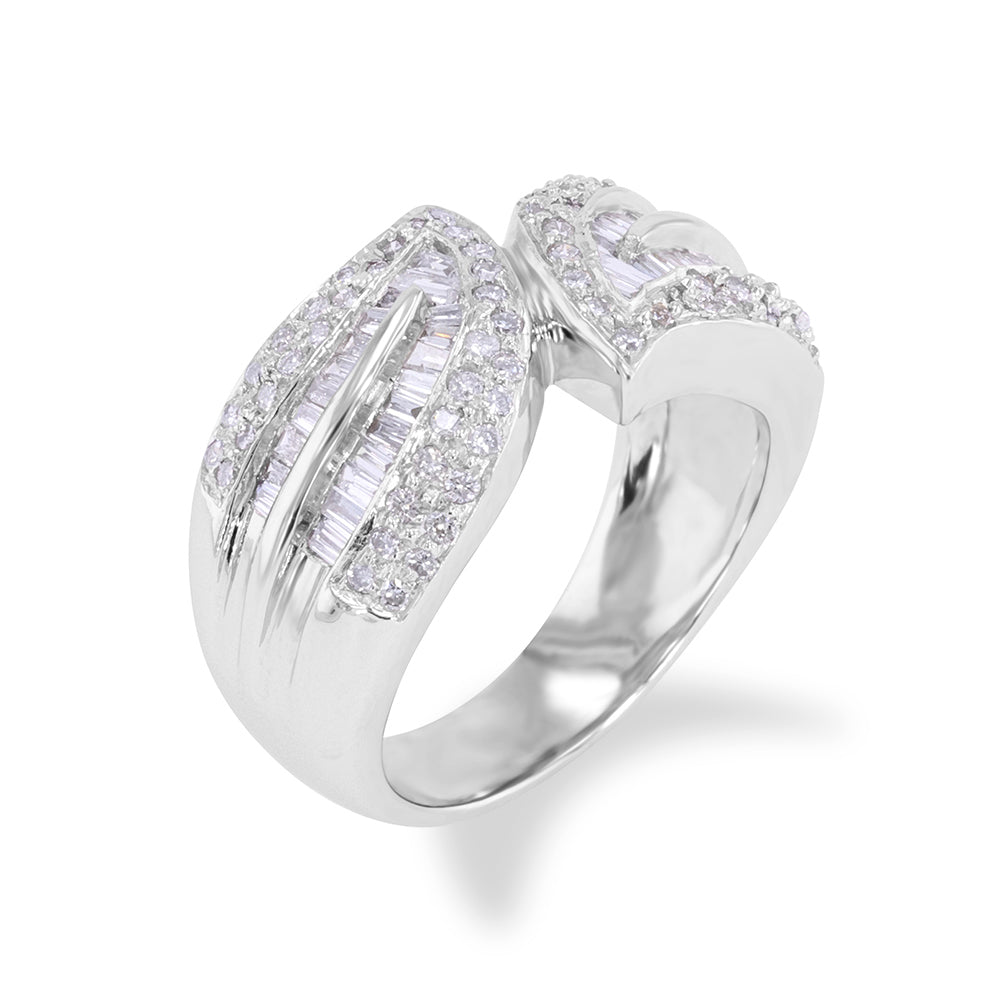 Baguette Diamond Leaf Ring 0.96ct