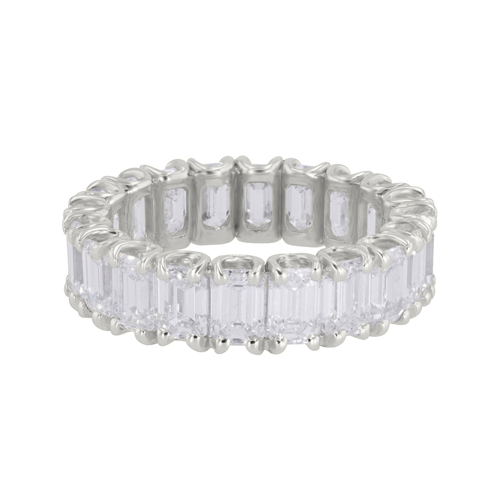 Emerald Cut Lab Grown Eternity 7.21ct