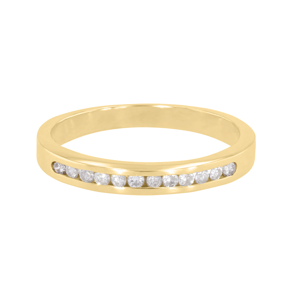 Channel Set Round Diamond Band 0.15ct