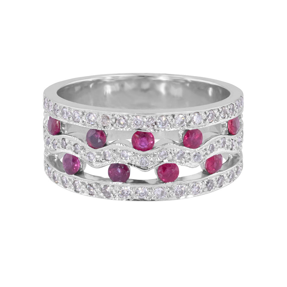 Ruby and Diamond Band 0.86ct