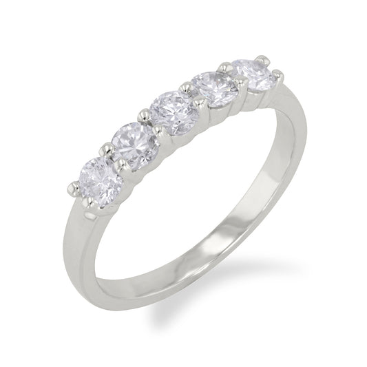 Five Stone Round Diamond Band 0.60ct
