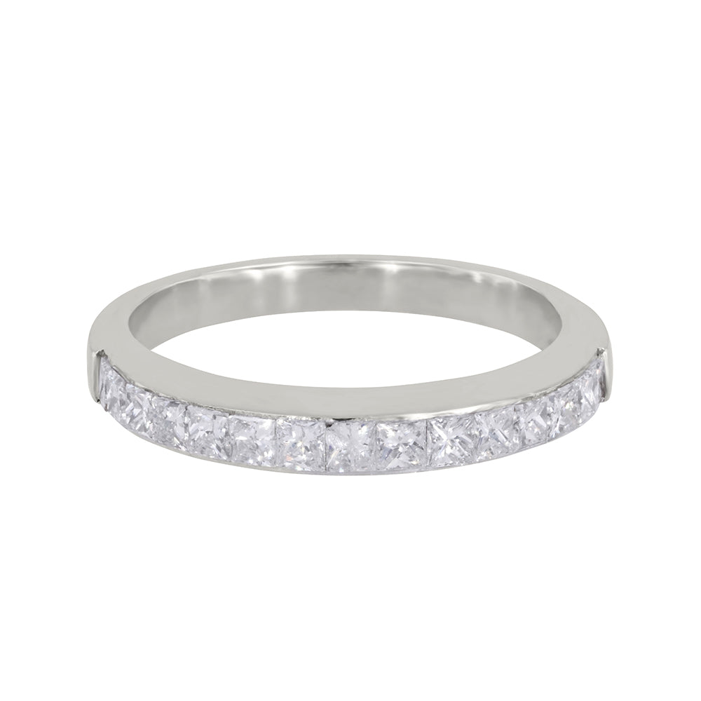 Invisible Set Princess Cut Band 0.75ct