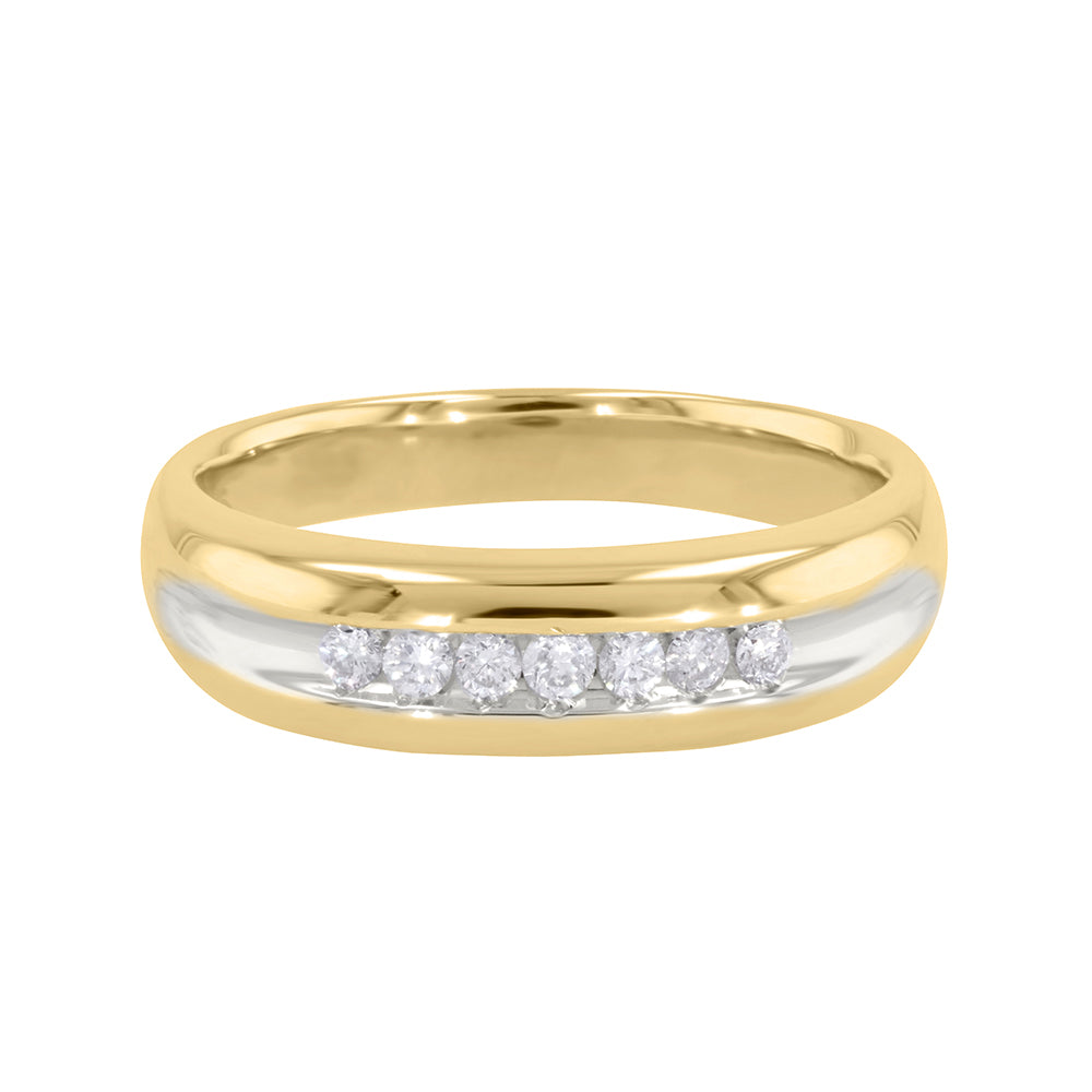 Two Tone Gold Diamond Band 0.30ct