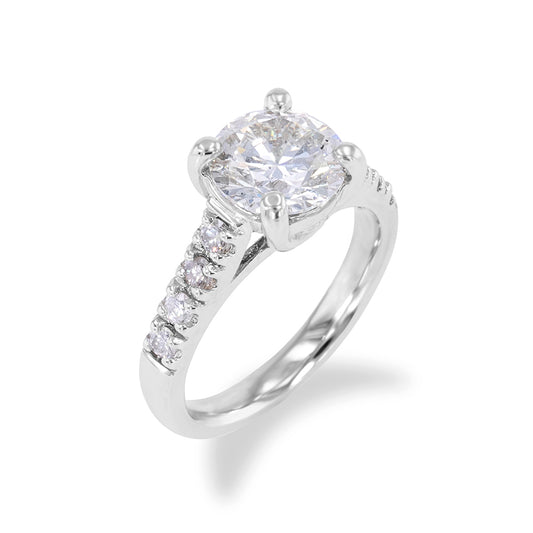Round Lab Grown Diamond Engagement Ring 2.79ct