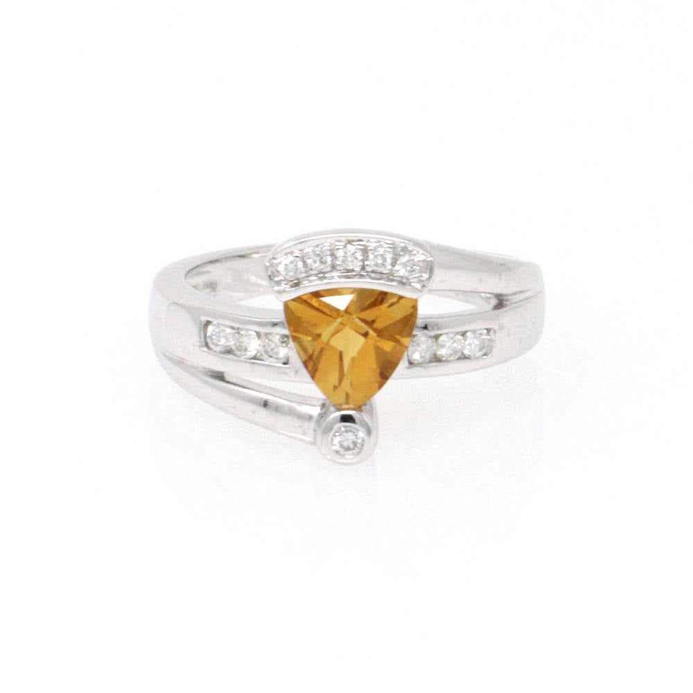 Trilliant Yellow Topaz Ring 1.13ct