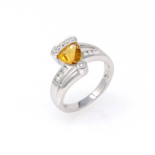 Trilliant Yellow Topaz Ring 1.13ct