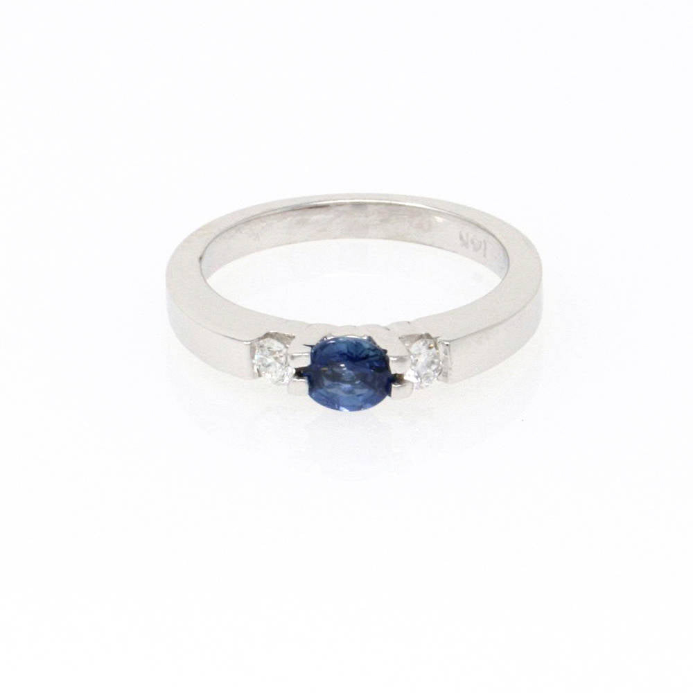 Three Stone Sapphire Ring 0.59ct