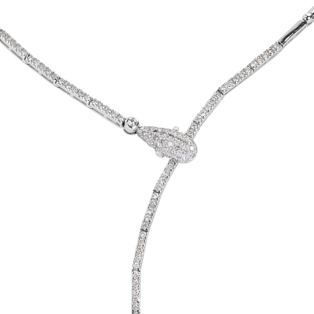 Iced Out Snake Diamond Necklace 2.50ct