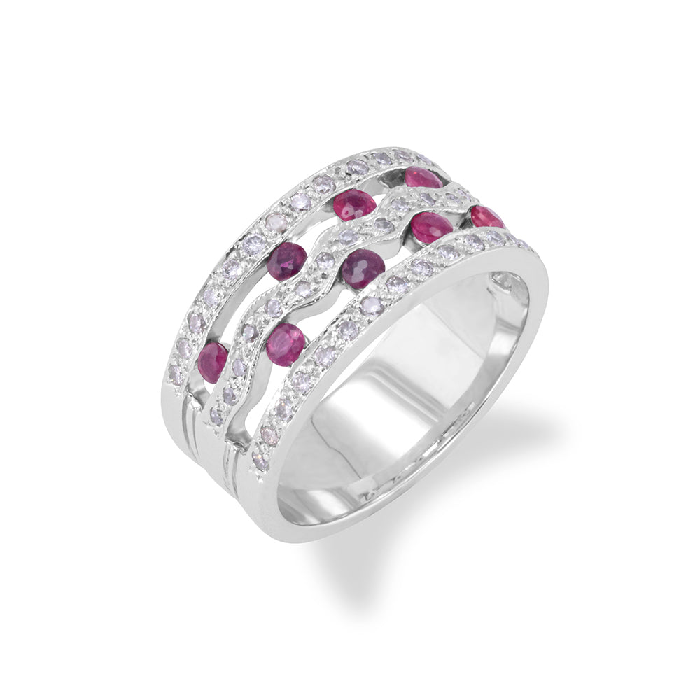 Ruby and Diamond Band 0.86ct