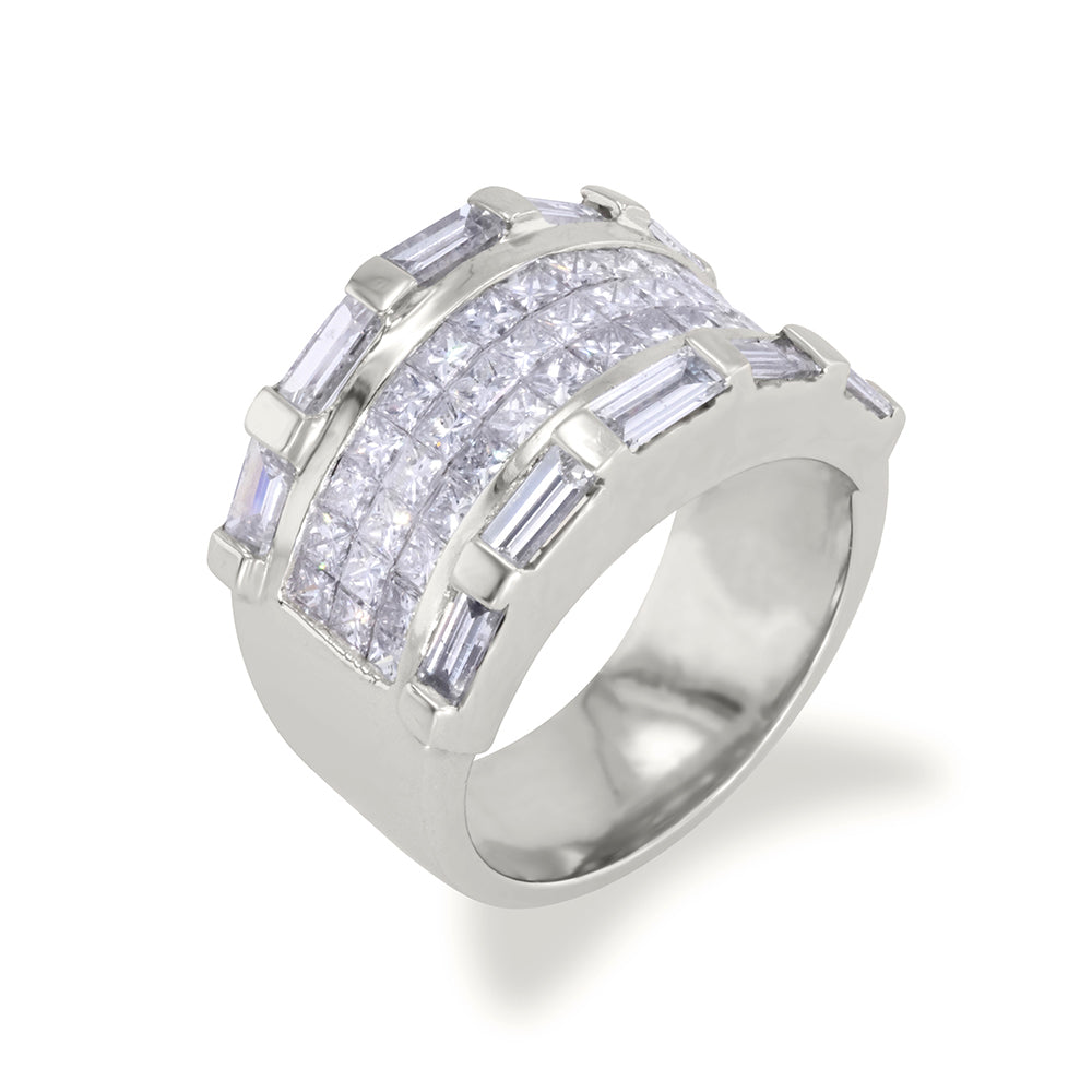 Princess and Baguette Diamond Band 2.85ct