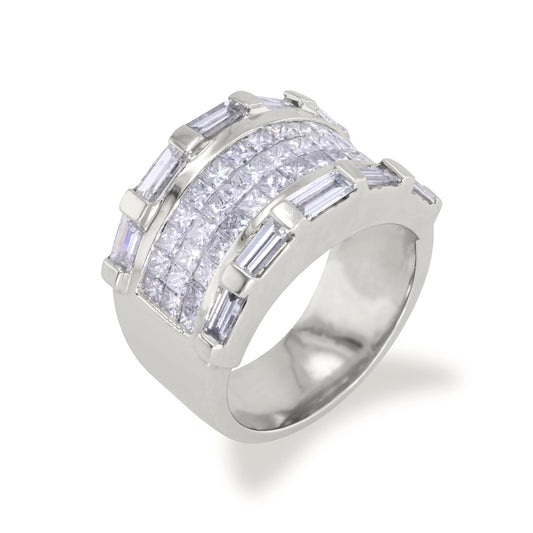 Princess and Baguette Diamond Band 2.85ct
