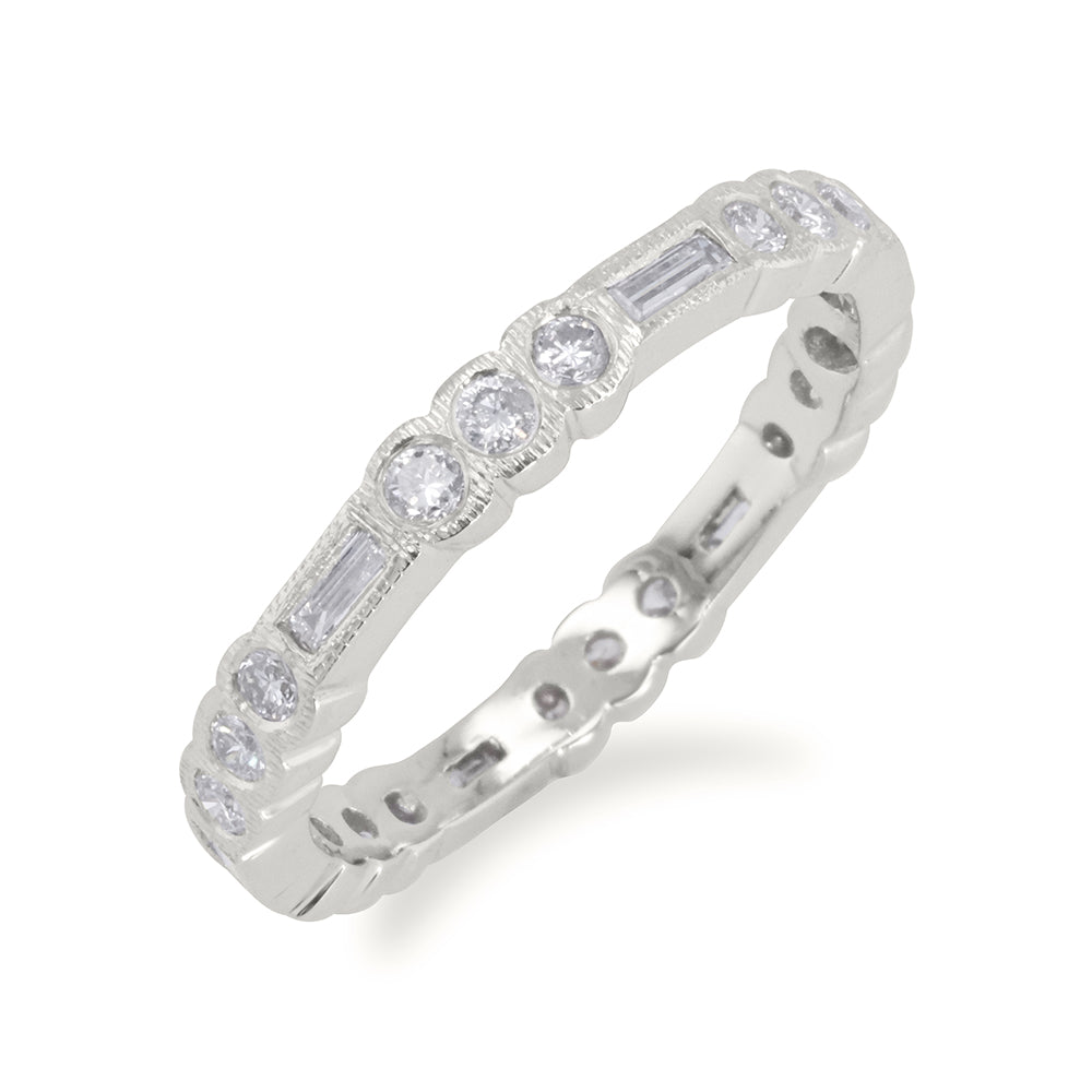 Baguette and Round Diamond Eternity 0.58ct