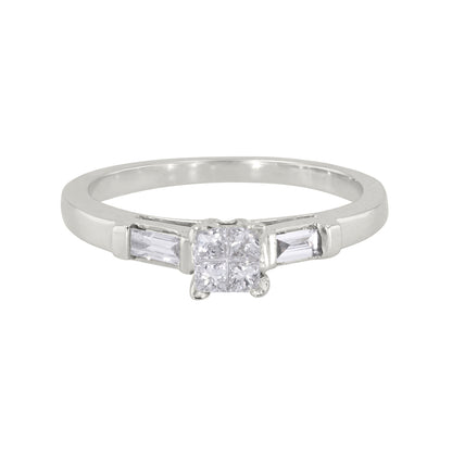 Cluster Princess Cut Diamond Ring 0.30ct