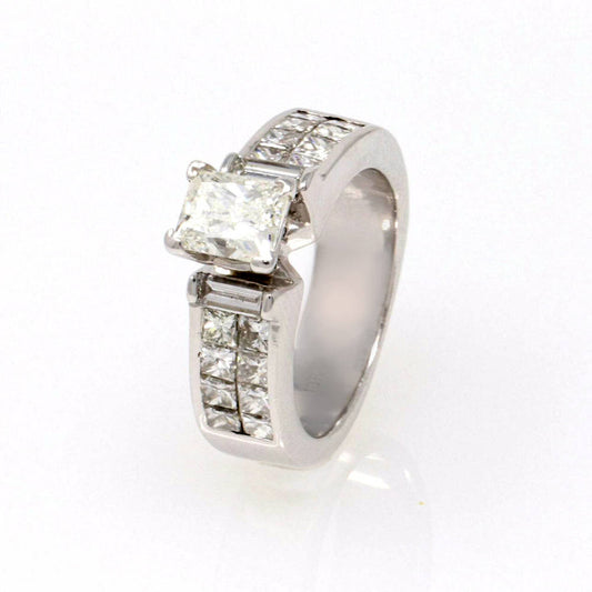 Elongated Princess-Cut Engagement Ring 2.44ct