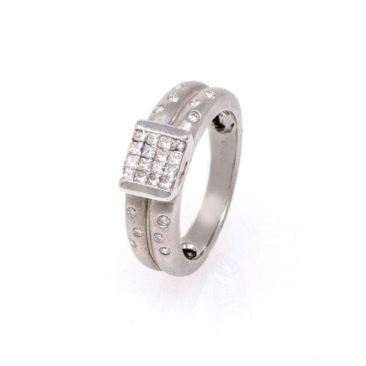Invisible Center Diamond Ring 0.40ct