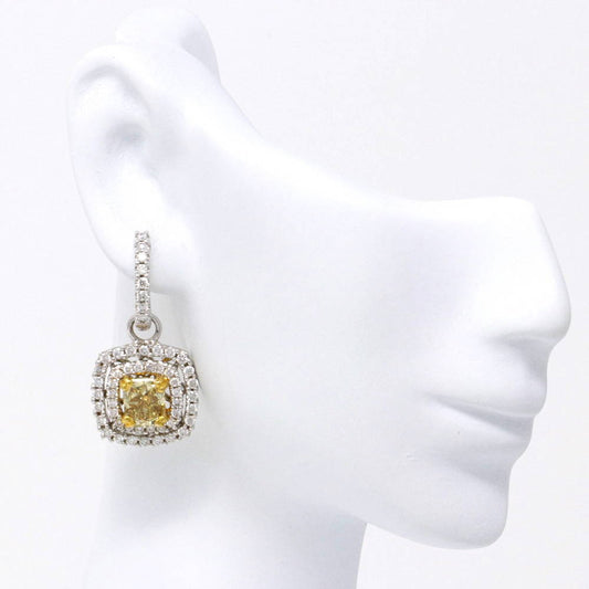 Fancy Brownish Yellow Halo Earrings 5.19ct