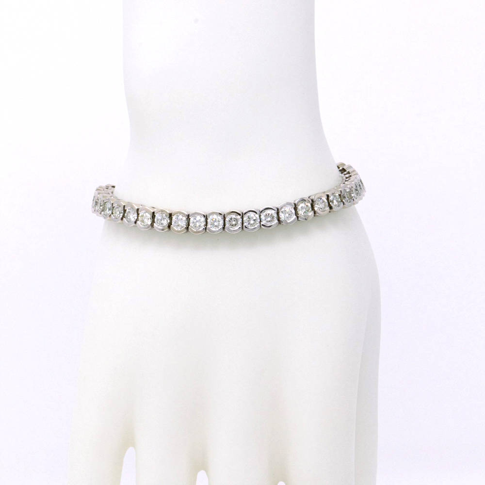 Half Moon Bezel Tennis Bracelet 10.58ct