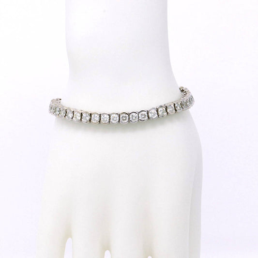 Half Moon Bezel Tennis Bracelet 10.58ct