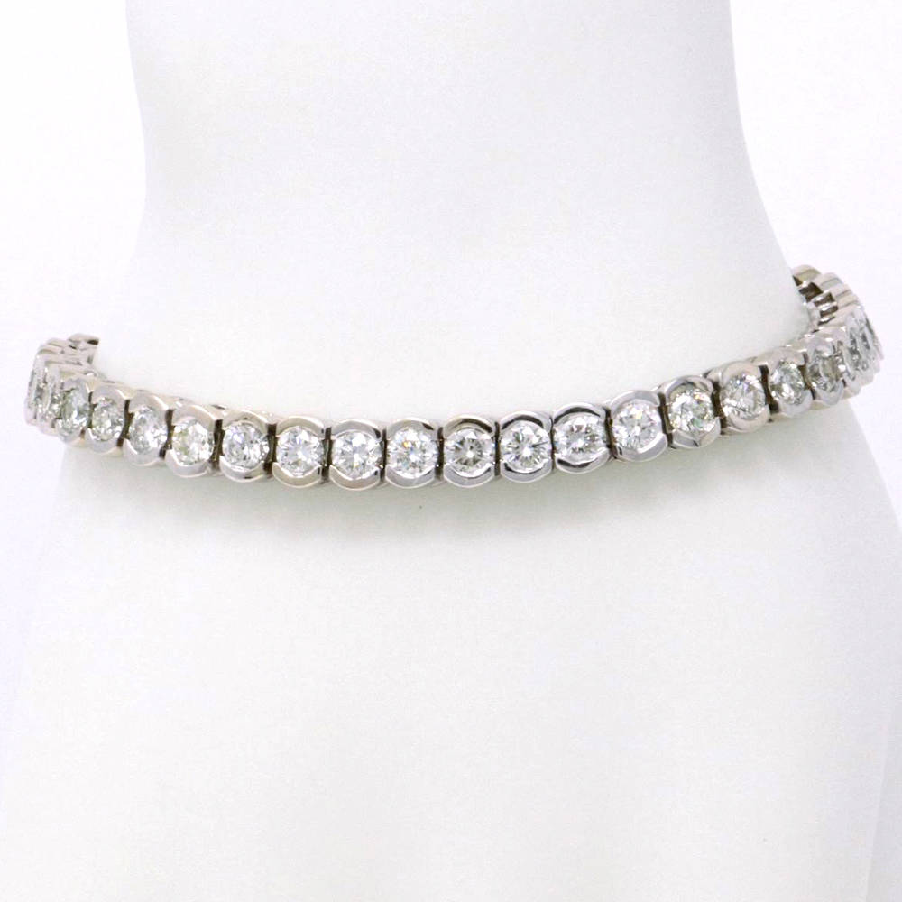 Half Moon Bezel Tennis Bracelet 10.58ct