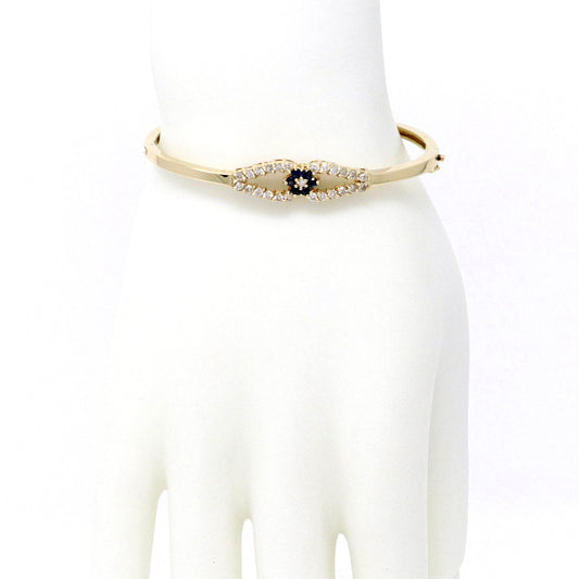 Sapphire Flower Diamond Bangle 1.10ct