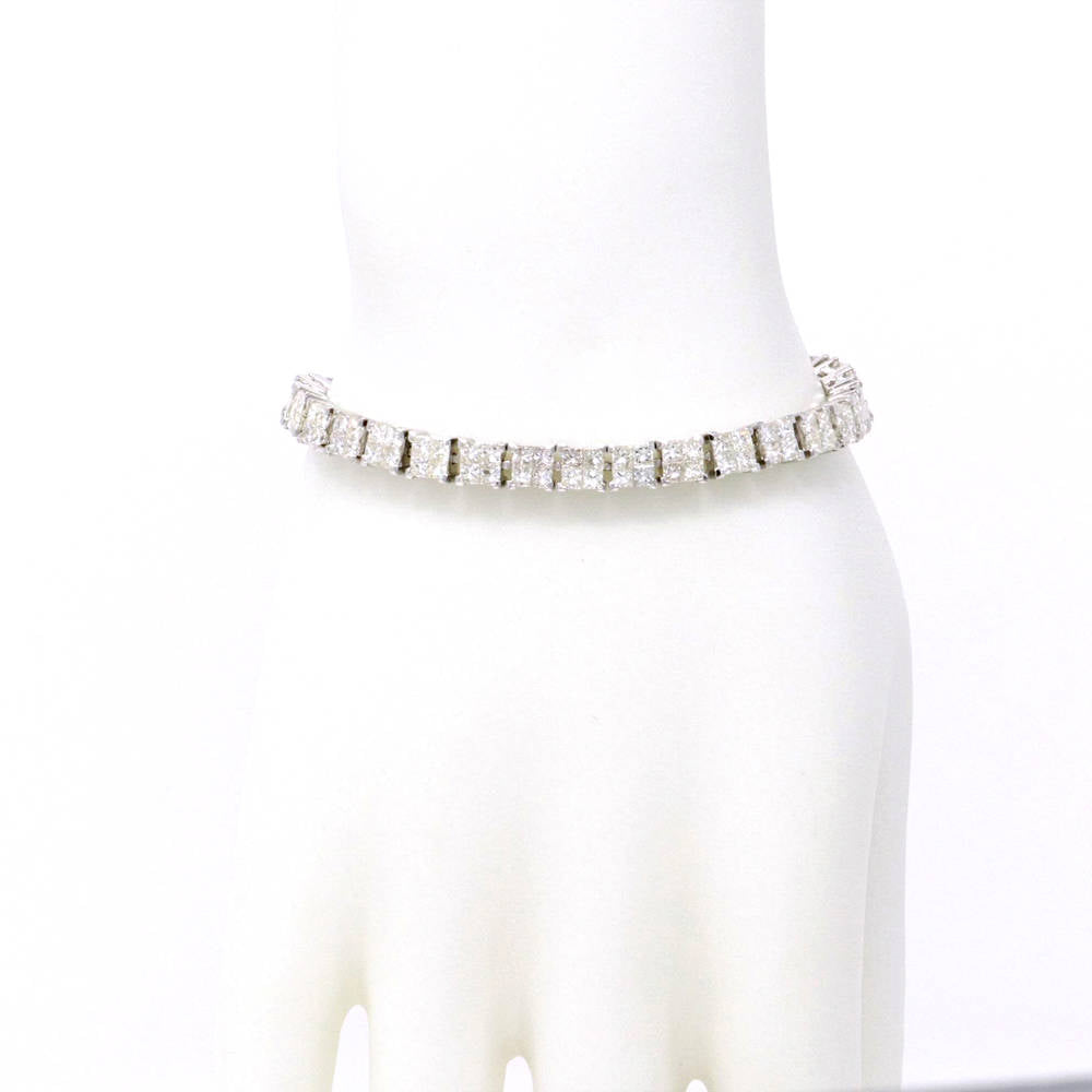 Invisible Princess-Cut Tennis Bracelet 9.66ct