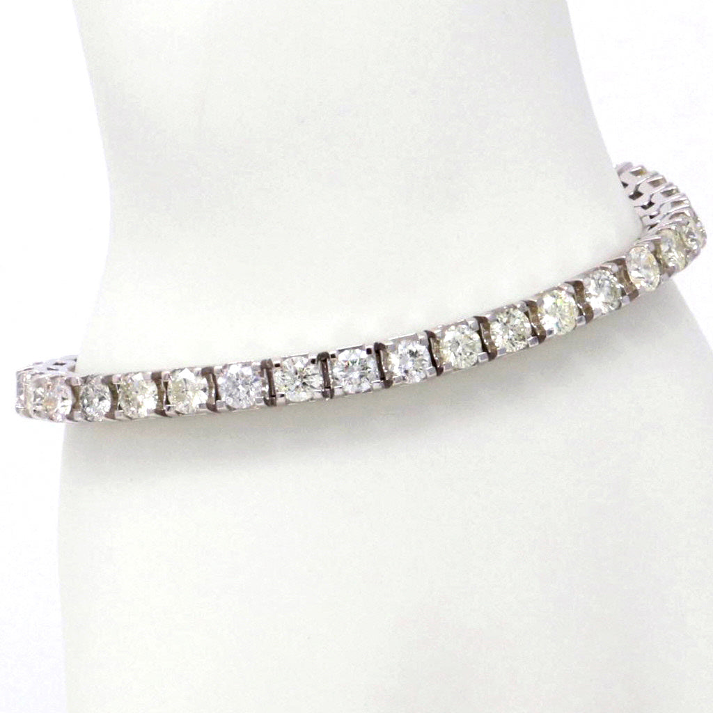 Tennis Bracelet With Round Cut Diamond 9.60ct