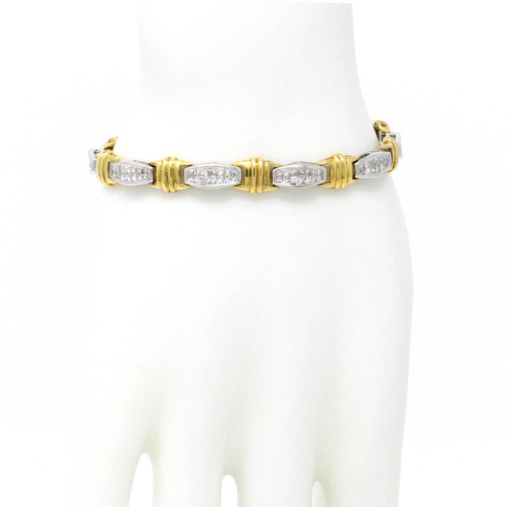 Two-Tone Princess-Cut Bracelet 3.55ct