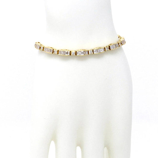 Baguette Link Diamond Bracelet 4.65ct