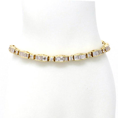 Baguette Link Diamond Bracelet 4.65ct