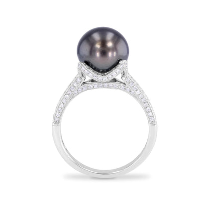 Tahitian Pearl and Diamond Ring 0.62ct