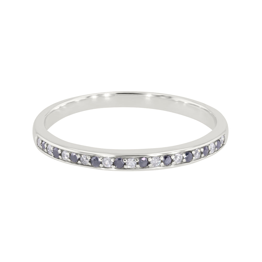 Black and White Diamond Band 0.12ct