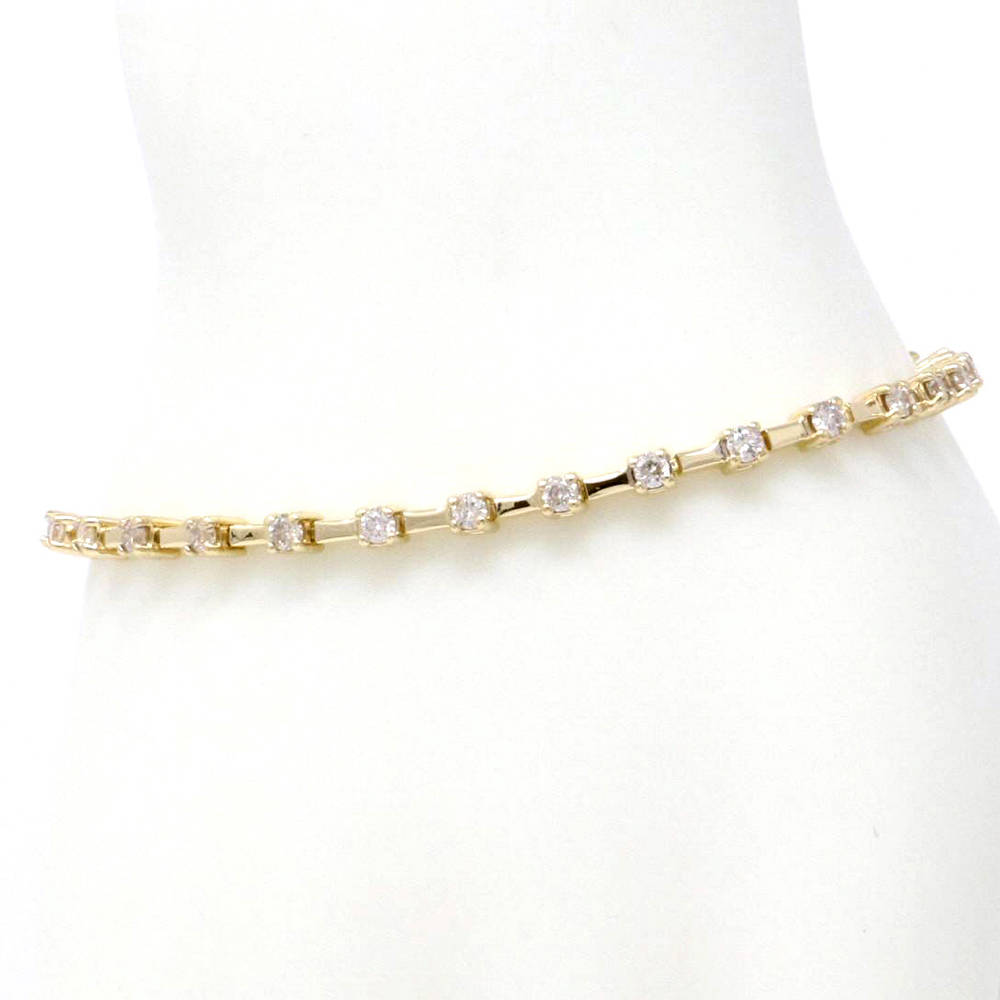 Dainty Yellow Gold Diamond Bracelet 2.00ct