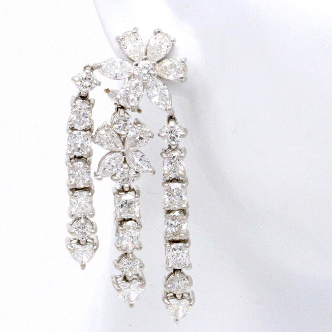 Dripping Flower Diamond Earrings 26.84ct