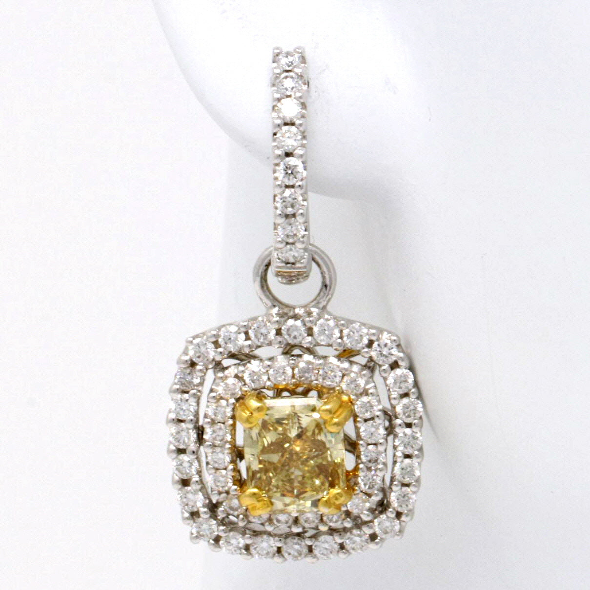 Fancy Brownish Yellow Halo Earrings 5.19ct