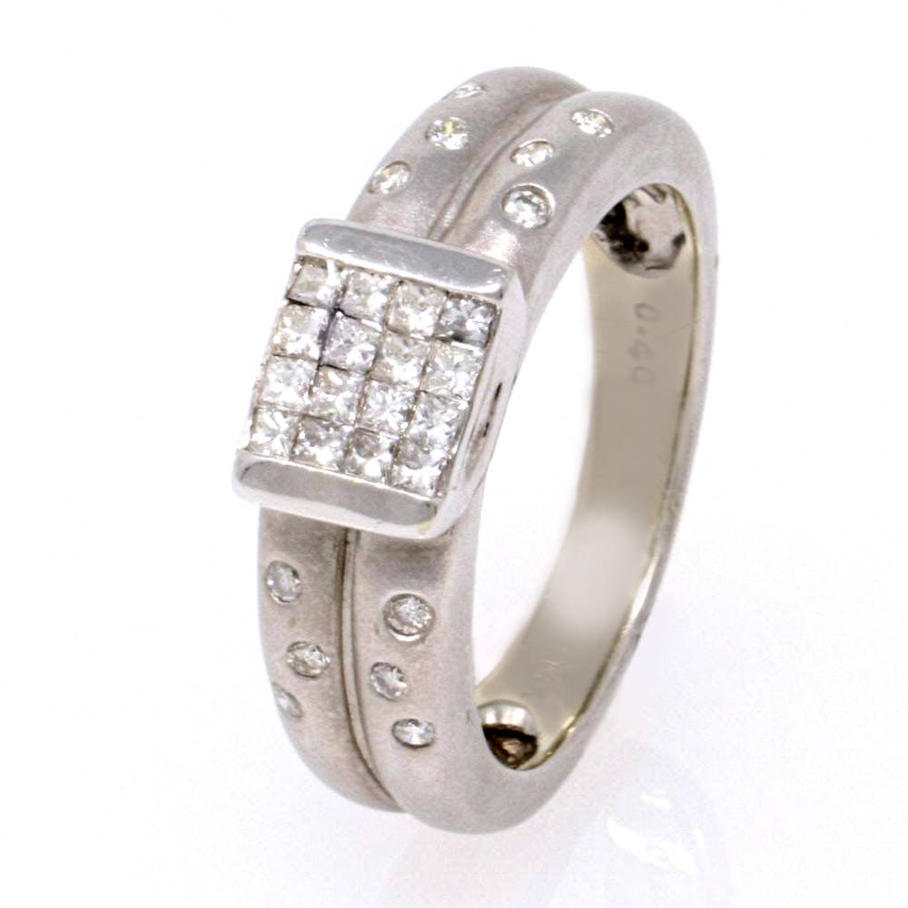 Invisible Center Diamond Ring 0.40ct