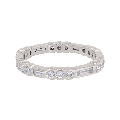 Baguette and Round Diamond Eternity 0.58ct