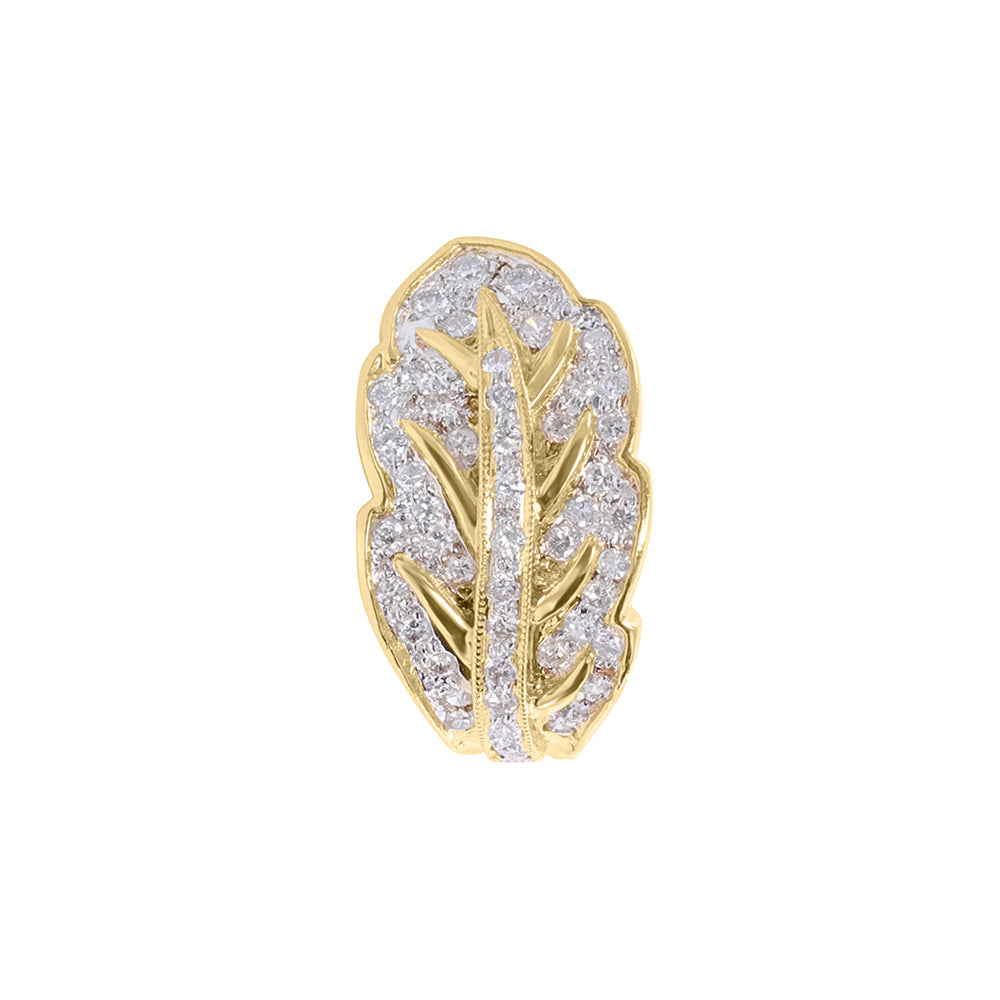 Gold Leaf Diamond Earrings 1.10ct