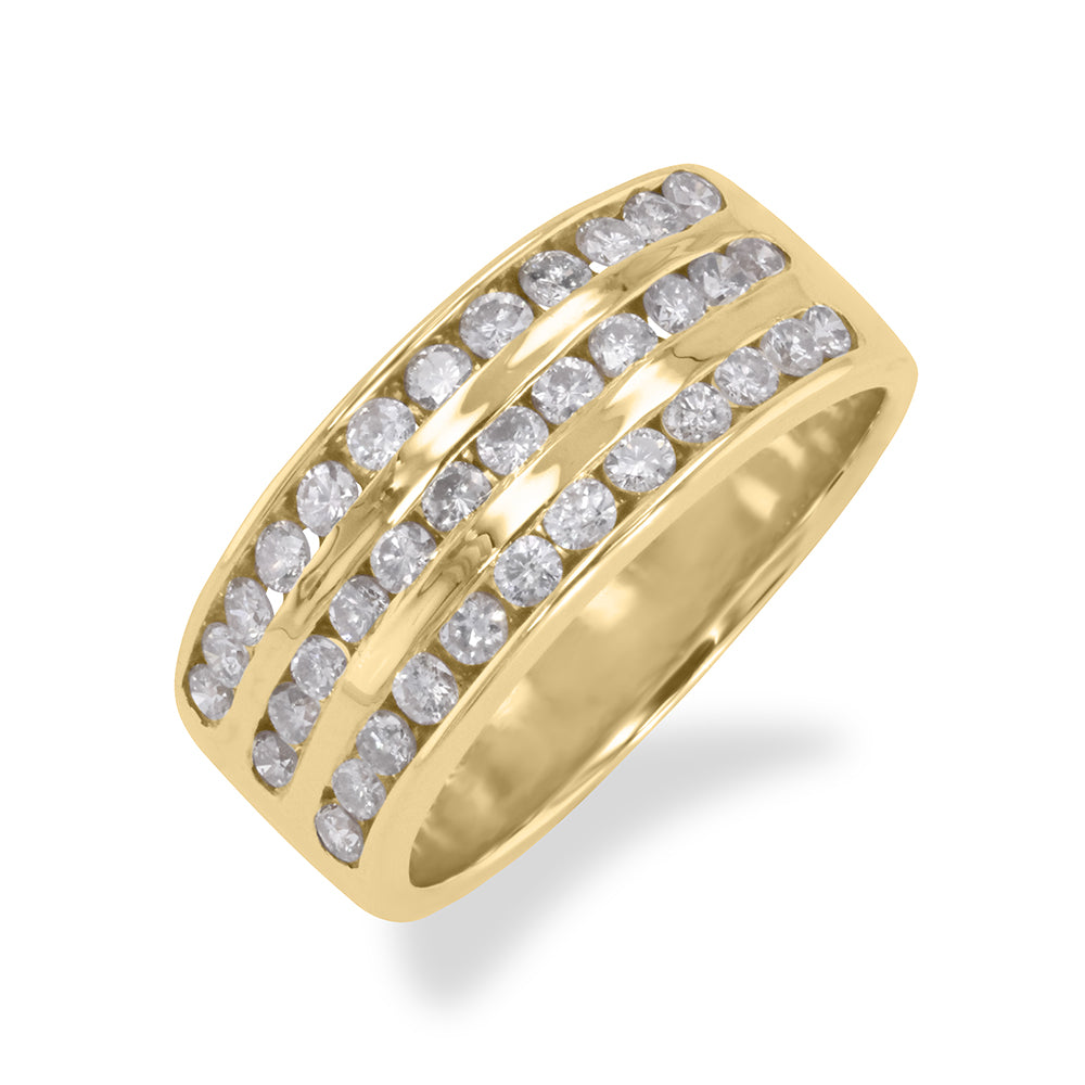 Three Row Channel Set Band 0.80ct