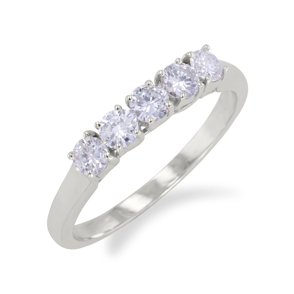 Shared Prong Round Diamond Band 0.50ct