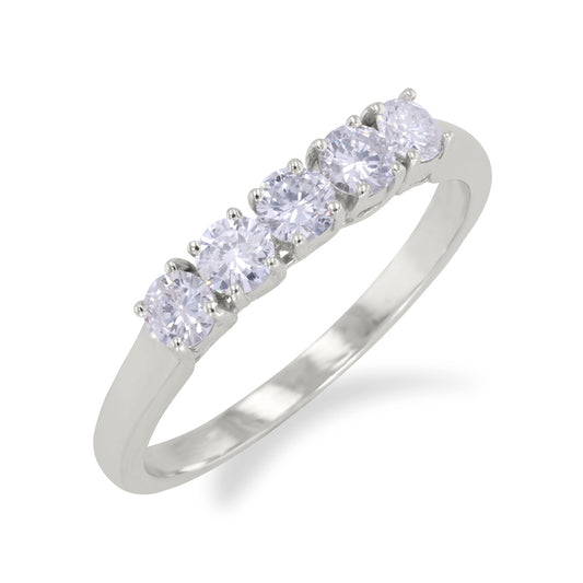 Shared Prong Round Diamond Band 0.50ct