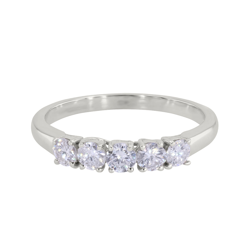 Shared Prong Round Diamond Band 0.50ct