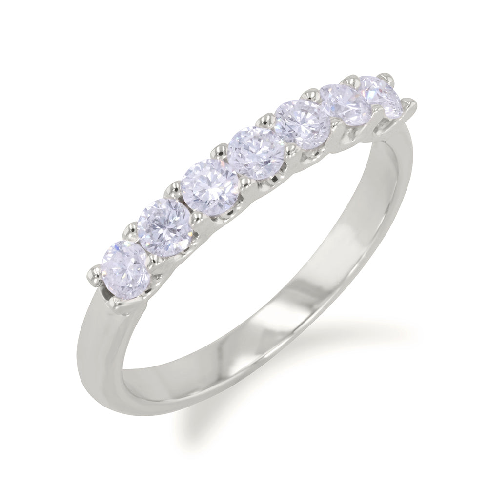 Scalloped Prong Diamond Band 0.57ct