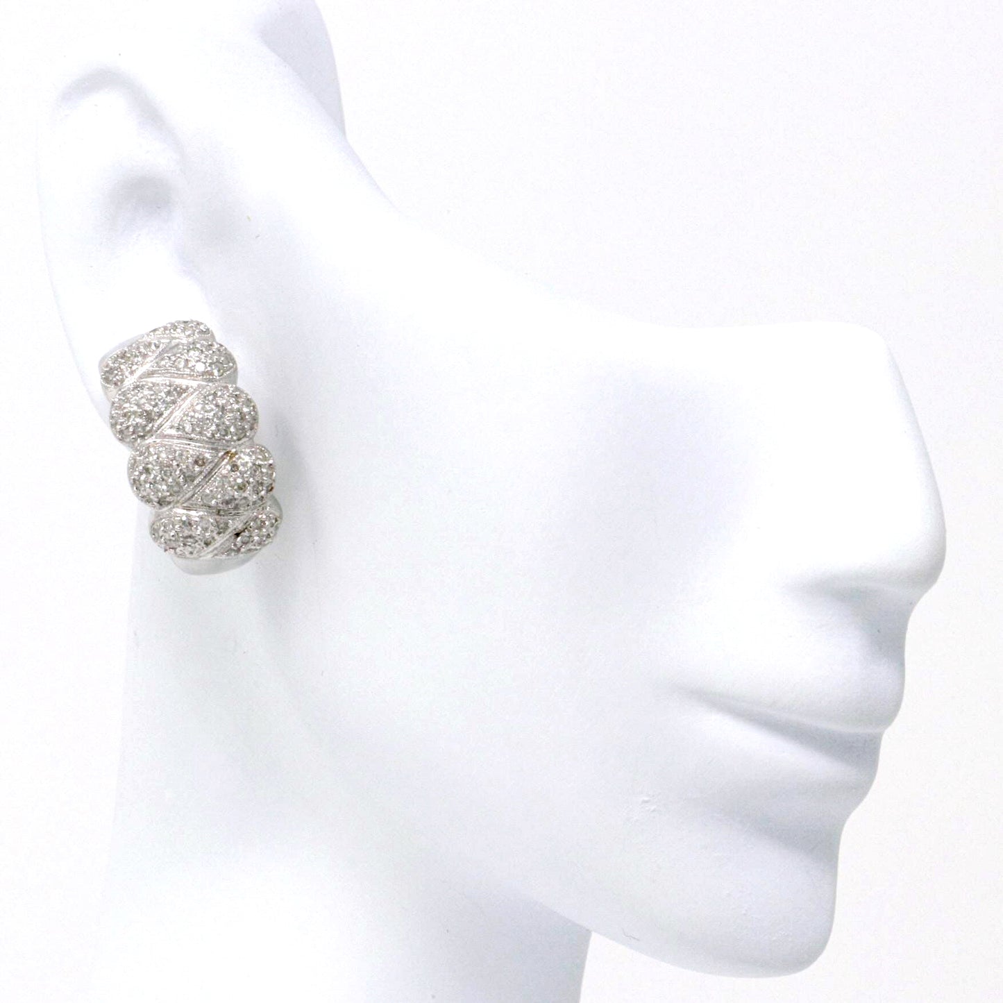 Zig Zag Pavé Earrings 1.46ct