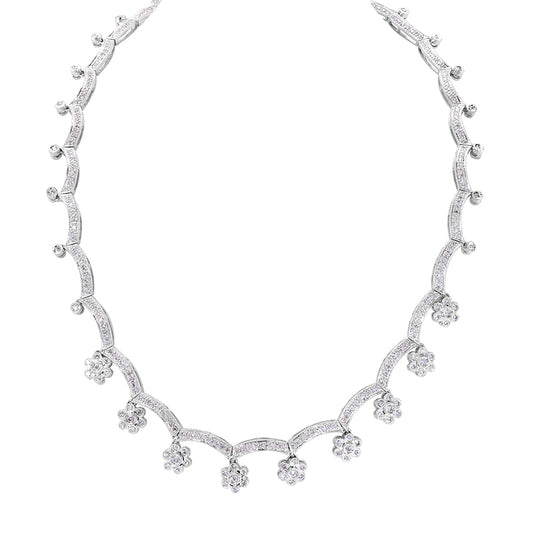 Royal Flower Diamond Necklace 2.21ct
