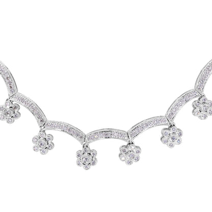 Royal Flower Diamond Necklace 2.21ct