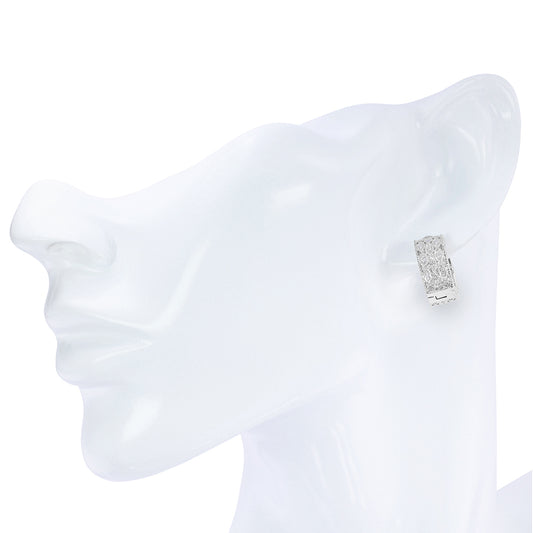 Milgrain Diamond Cuff Earrings 0.21ct
