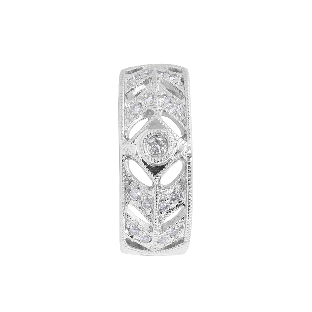 Round Diamond Design Cuff Earrings 0.21ct