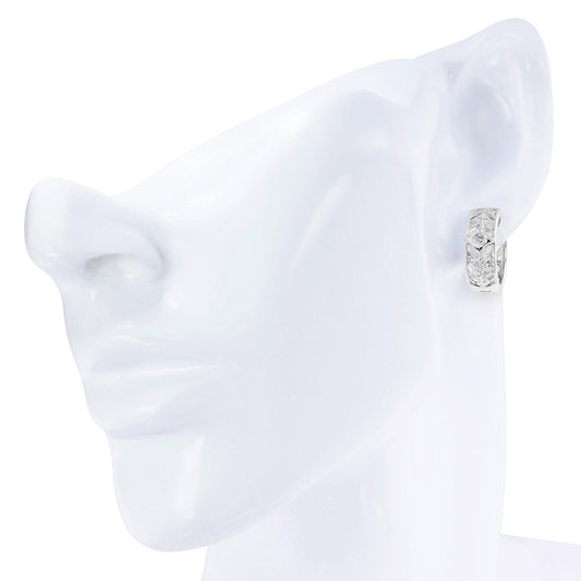 Round Diamond Design Cuff Earrings 0.21ct
