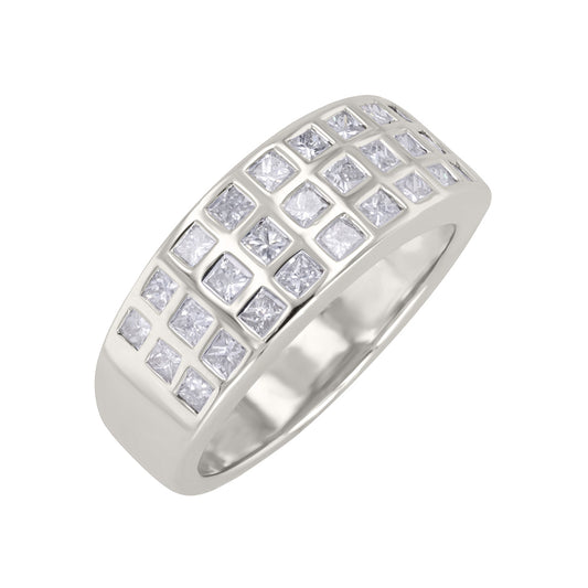 Princess Cut Design Band 0.90ct