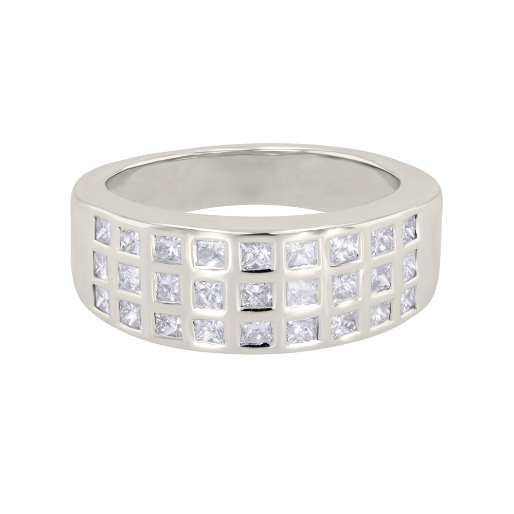 Princess Cut Design Band 0.90ct